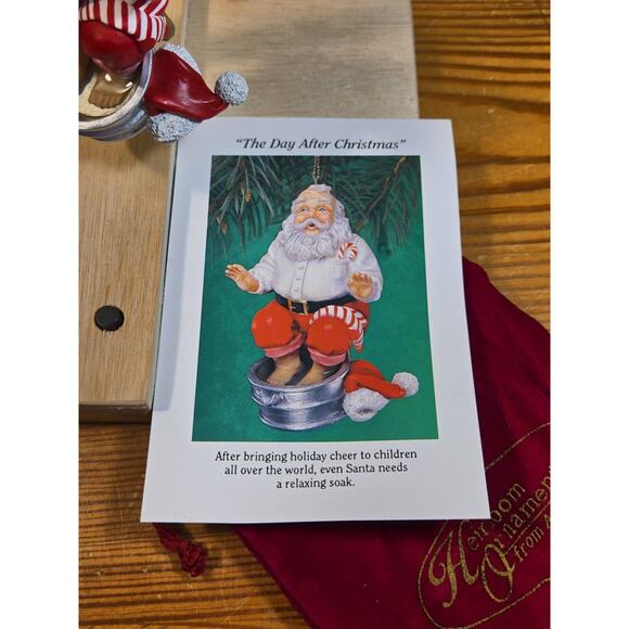 THE DAY AFTER CHRISTMAS Ashton Drake Santa Heirloom Christmas Ornament - Picture 3 of 5
